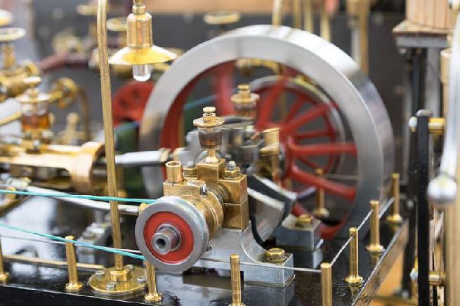 Technické detaily modelu parního stroje jsou úchvatné.
Foto © Aleš Ležatka