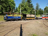 Souprava tvořená vozy č. 6, č. 25, č. 1, tlačená vozem T3M ev. č. 1540. Foto © Martin Šiler.