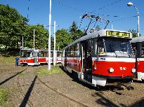 T3M ev. č. 1540 při posunu ve vozovně Medlánky. Foto © Martin Šiler.