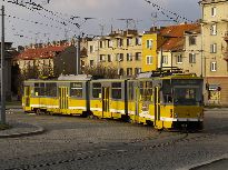Tramvaj KT8D5 na lince 1. Foto © Roman Šiler 11.4.2006