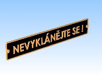 Model štítku (SolidWorks).