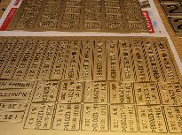 Vyleptané tabule formátu A4, tl. 1 mm.