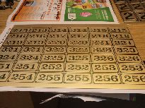 Vyleptané tabule formátu A4, tl. 1 mm.