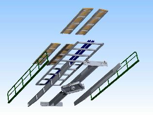 Most točny - rozhoz sestavy zespodu.